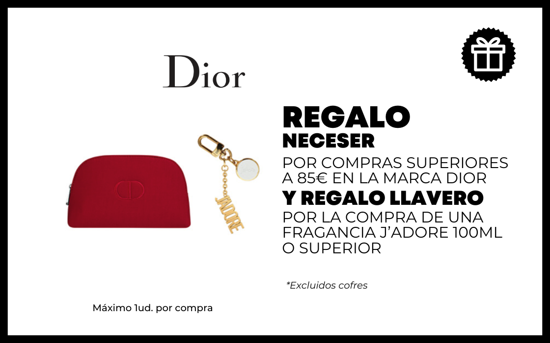 REGALO NECESER POR COMPRAS SUPERIORES A 85 EN LA MARCA DIOR excluidos cofres