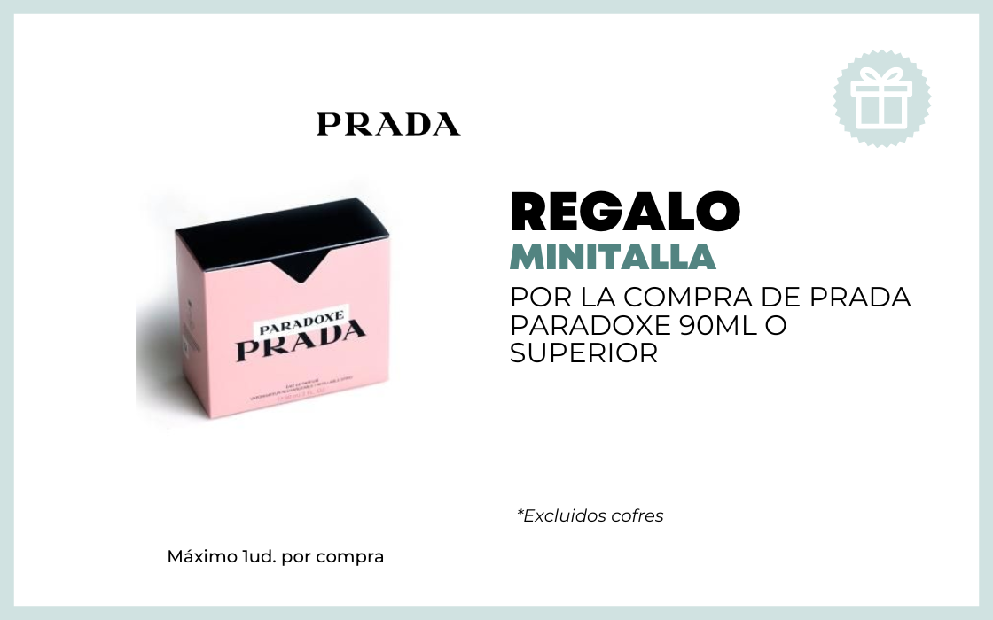 REGALO MINITALLA POR LA COMPRA DE PRADA PARADOXE TAMAÑO 90ML O SUPERIOR *excluidos cofres