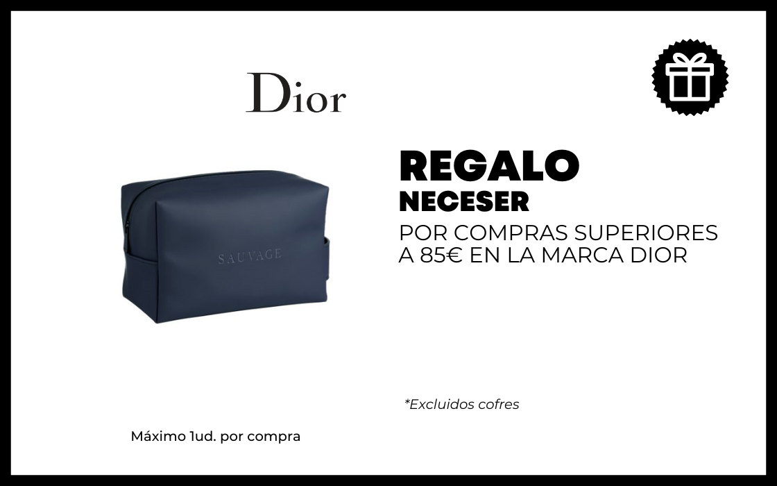 REGALO NECESER POR COMPRAS SUPERIORES A 85 EN LA MARCA DIOR excluidos cofres