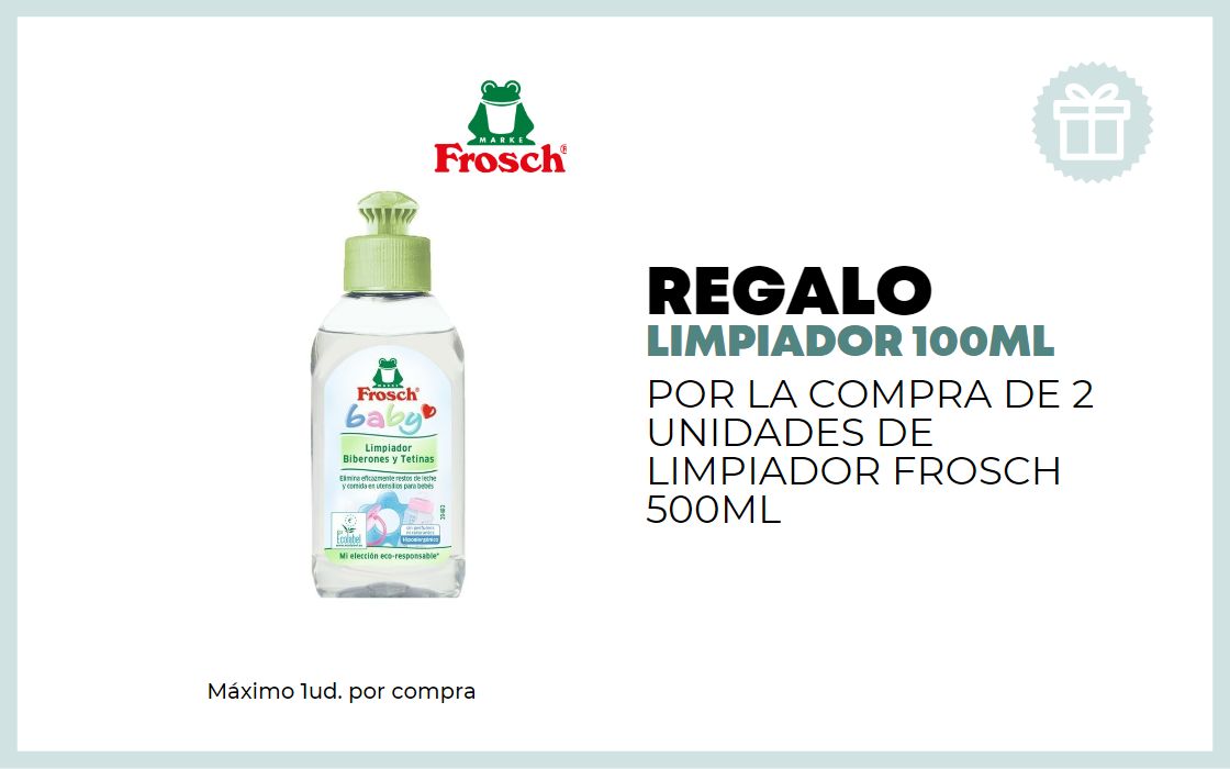 REGALO LAVABIBERONES FROSCH 100ML POR LA COMPRA DE DOS UNIDADES DE 500M