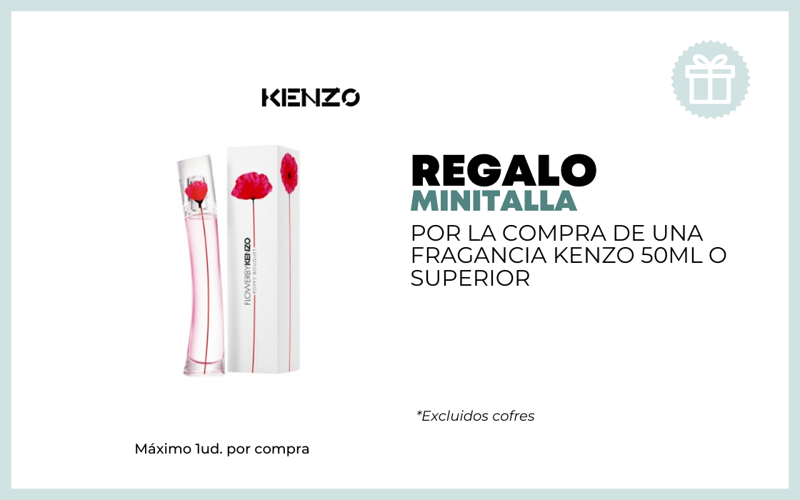 REGALO MINITALLA POR LA COMPRA DE UNA FRAGANCIA KENZO 50ML O SUPERIOR excluidos cofres