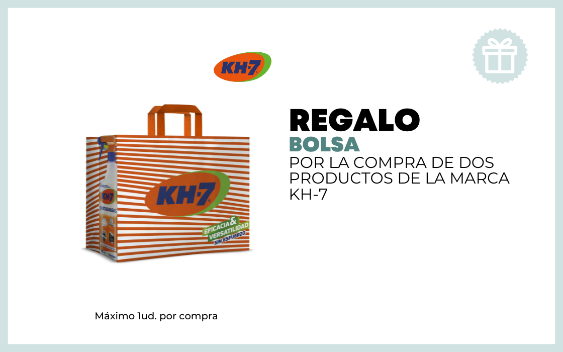 REGALO BOLSA POR LA COMPRA DE DOS PRODUCTOS DE LA MARCA KH-7