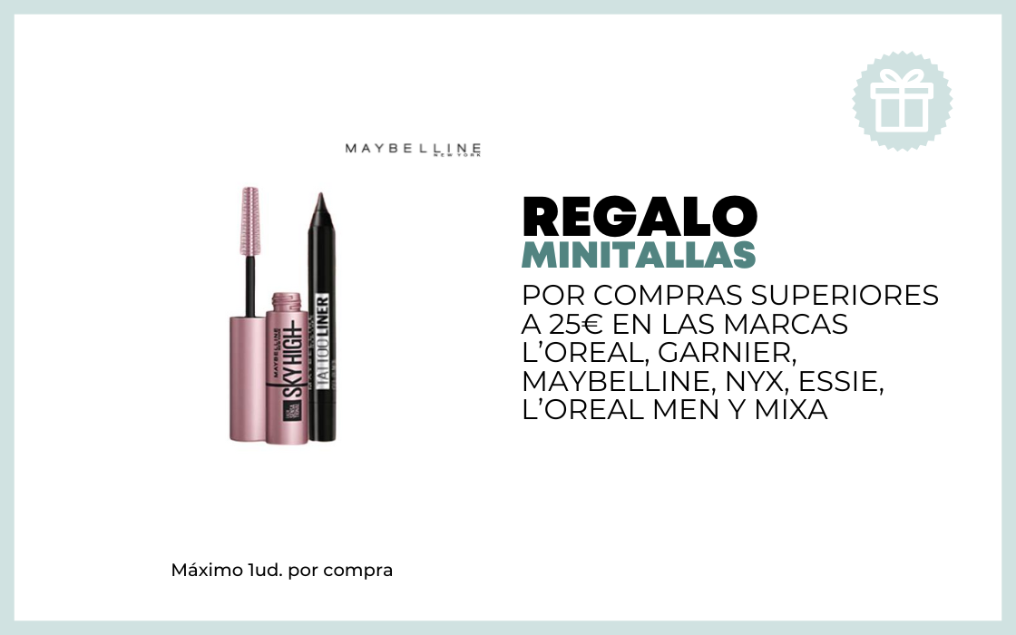 REGALO NECESER POR COMPRAS SUPERIORES A 15 EUROS EN LAS MARCAS RIMMEL LONDON, MAX FACTOR Y SALLY HANSEN