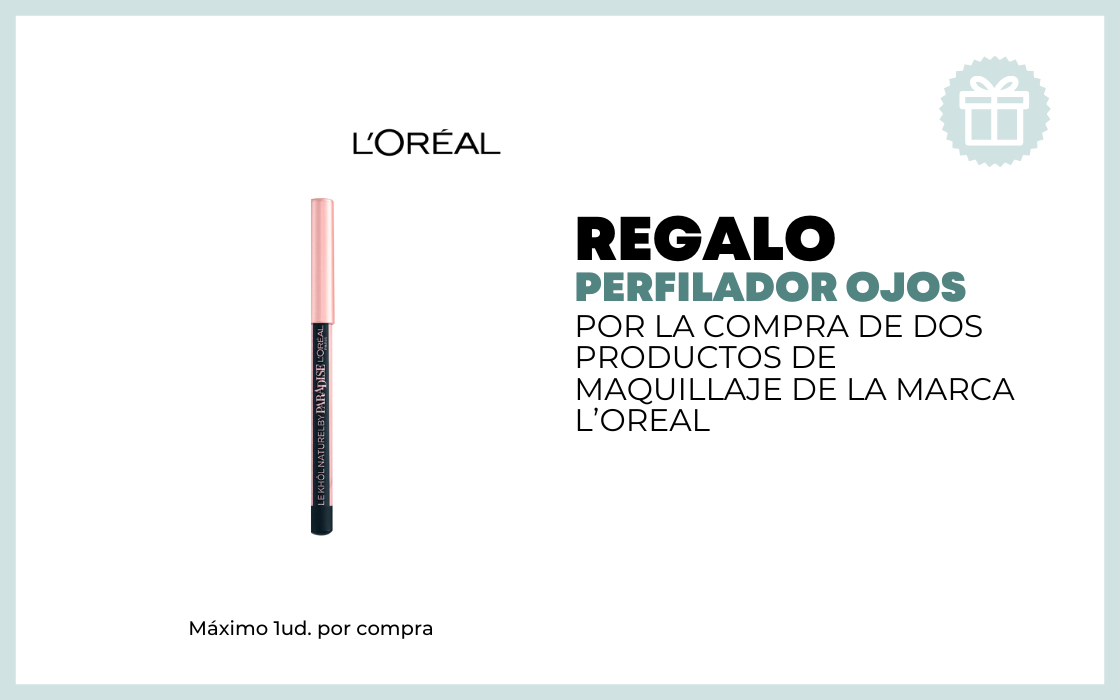 REGALO MINI PERFILADOR KHOL PARADISE POR LA COMPRA DE DOS PRODUCTOS DE LA MARCA L'OREAL