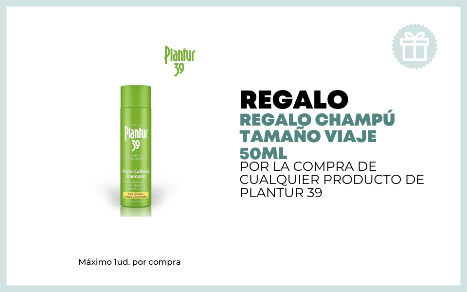 REGALO CHAMPÚ TAMAÑO VIAJE 50ML POR LA COMPRA DE CUALQUIER PRODUCTO DE PLANTUR 39