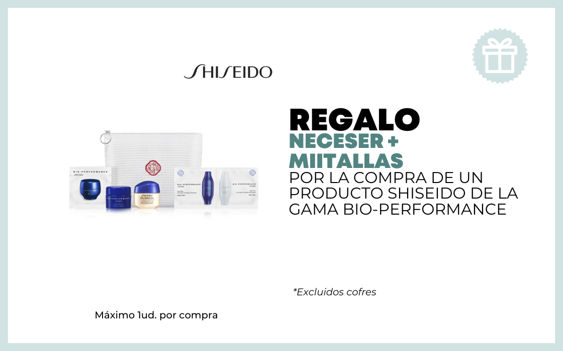 REGALO SET MINITALLAS POR LA COMPRA DE UN PRODUCTO SHISEIDO GAMA BIOPERFORMANCE excluidos cofres