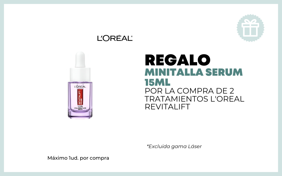 REGALO SERUM FILLER 15ML POR LA COMPRA DE 2 TRATAMIENTOS L'OREAL REVITALIFT excluida gama Laser