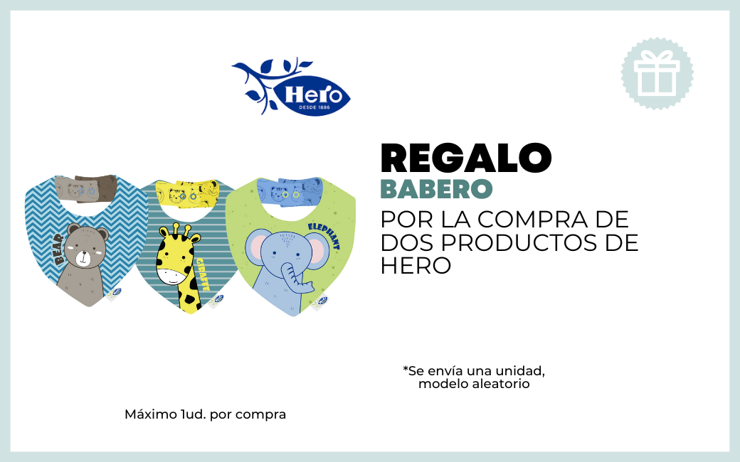 REGALO BOL CON BASE ADHERENTE Y CUCHARA POR LA COMPRA DE TRES PRODUCTOS DE HERO