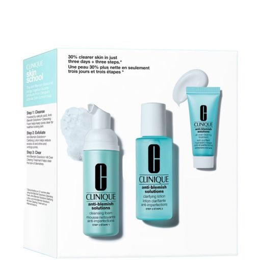 Clinique Anti-Blemish Solutions Estuche Tratamiento fundamental para la limpieza de tu rostro reduce imperfecciones sebo y previene futuros brotes