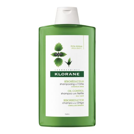 Klorane Seborreductor Champú A La Ortiga Champú equilibra sanea y regula el exceso de sebo para cabello graso 400 ml