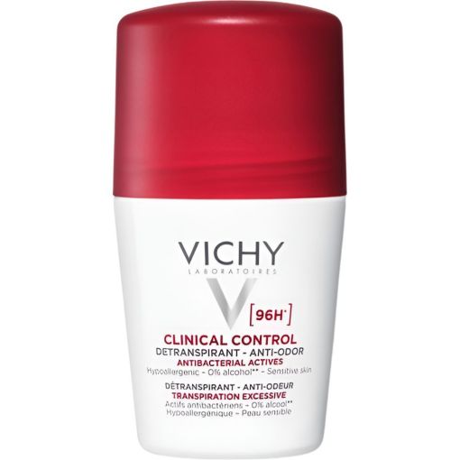 Vichy Clinical Control Detranspirant-Anti-Odor Desodorante Roll-On Desodorante para controlar la sudoración excesiva 96 horas 50 ml