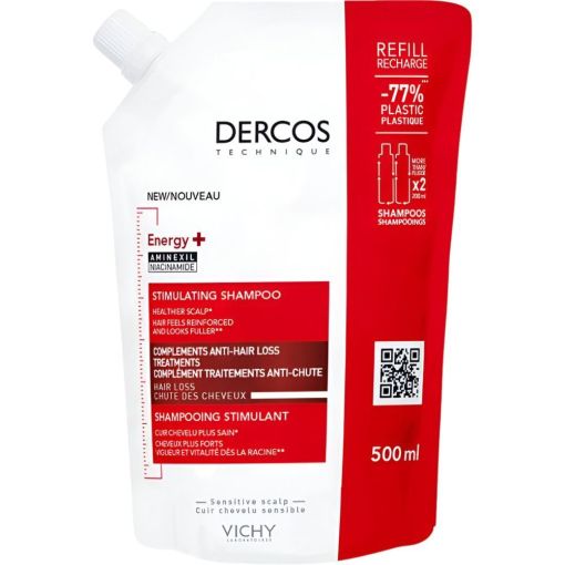 Vichy Dercos Shampoo Stimulant Recarga Champú anticaída energizante y estimulante 500 ml