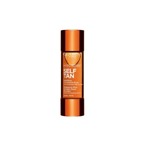 Clarins Self Tan Adittion Concentré Éclat Autobronceador corporal concentrado protege y suaviza con acabado iluminado y graduable 30 ml