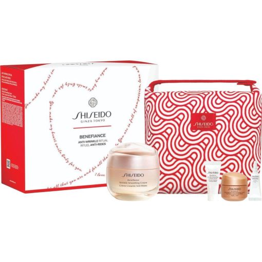 Shiseido Benefiance Wrinkle Smoothing Cream Estuche Crema de día y noche antiedad restaura y repara líneas y arrugas piel más joven 50 ml