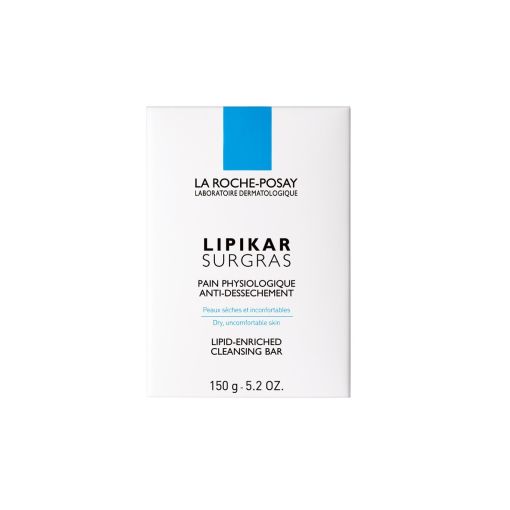 La Roche Posay Lipikar Surgras Pain Physiologique Pastilla de jabón calmante limpia y alivia el picor enriquecida con lípidos 150 gr