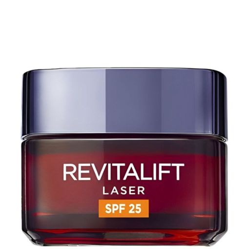 L'Oreal Revitalift Laser Crema Anti-Edad Renovadora Spf 25 Crema de día antiedad corrige arrugas unifica el tono previene y elimina las manchas 50 ml