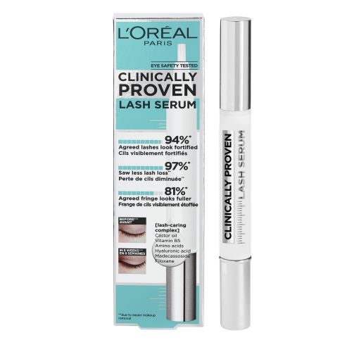 L'Oreal Clinically Proven Lash Serum Sérum de pestañas transparente fortalece y reduce la caída