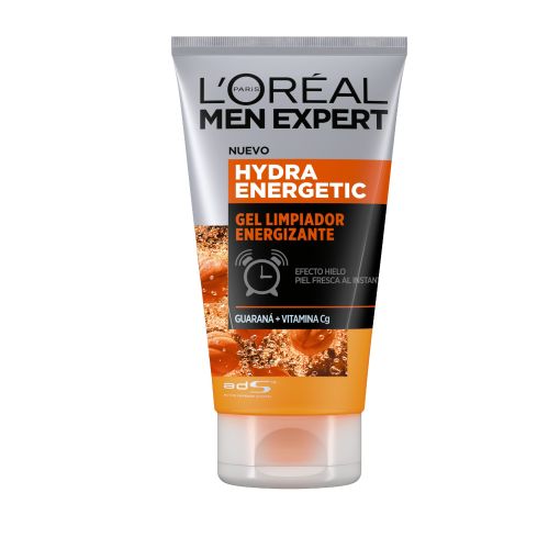 L'Oreal Men Expert Hydra Energetic Gel Limpiador Energizante Gel limpiador energizante refresca estimula y limpia para piel purificada y confortable 100 ml