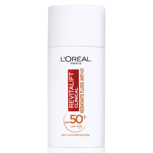 L'Oreal Revitalift Clinical Hidratante Fluido Anti-Uv Spf 50+ Crema de día fluida antiedad con protección y vitamina c 50 ml