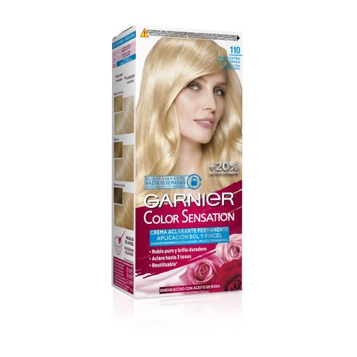 Garnier Color Sensation Color-Crema Tinte permanente reutilizable enriquecido con nacar consigue cubrir totalmente las canas