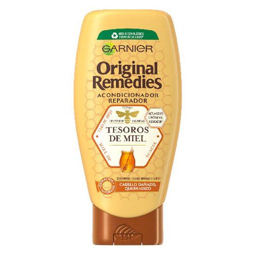 Original Remedies Tesoros De Miel Acondicionador Reparador Acondicionador reparador cabello dañado y quebradizo repara protege y da fuerza 300 ml