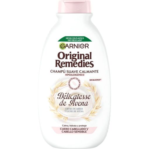 Original Remedies Délicatesse De Avena Champú Suave Calmante Champú calmante hidratante y protector para un cuero cabelludo y cabello sensible 300 ml