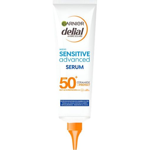 Delial Sensitive Advanced Serum Ceramide Protect Spf 50+ Sérum solar corporal resistente al agua y no graso previene daños a corto y largo plazo 125 ml