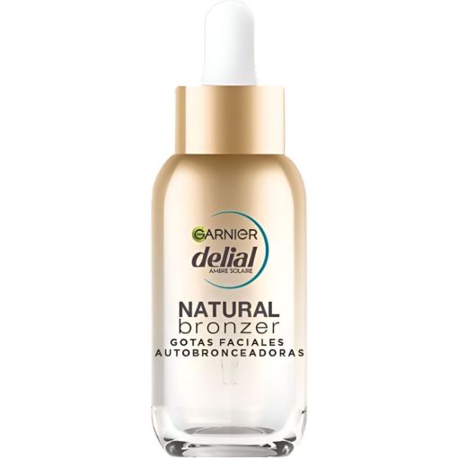 Delial Natural Bronzer Gotas Faciales Autobroncedoras Gotas faciales para bronceado luminoso a medida con ácido hialurónico y agua de coco 30 ml