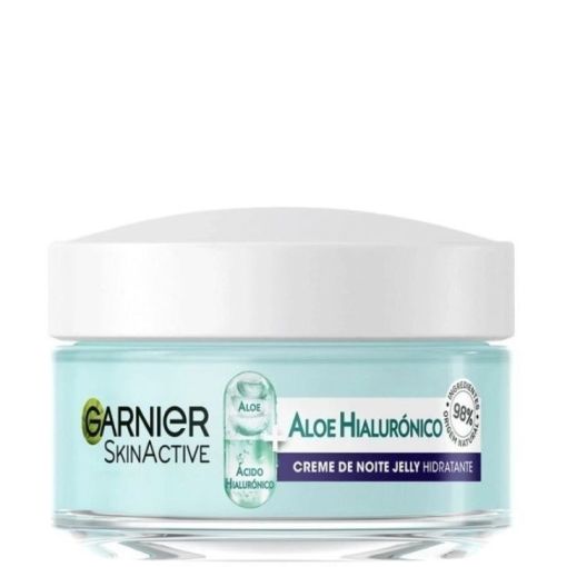 Garnier Skin Active Aloe Hialurónico Crema De Noche Jelly Crema de noche hidratante rellenadora 48 horas con aloe vera y ácido hialurónico 50 ml