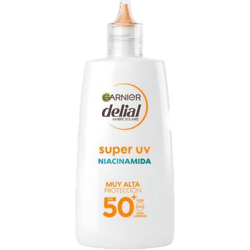 Delial Super Uv Niacinamida Fluido Anti-Imperfecciones Spf 50+ Fluido solar antiimperfecciones acabado invisible y no graso efecto matificante 12 horas 40 ml