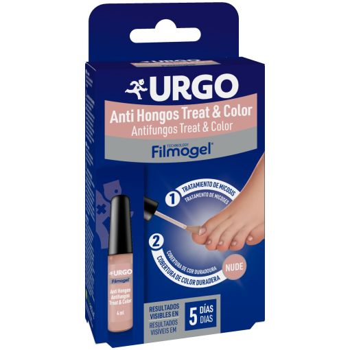 Urgo Apósito Filmogel Anti Hongos Treat & Color Apósito líquido para uñas dañadas por hongos y traumatismos leves 4 ml