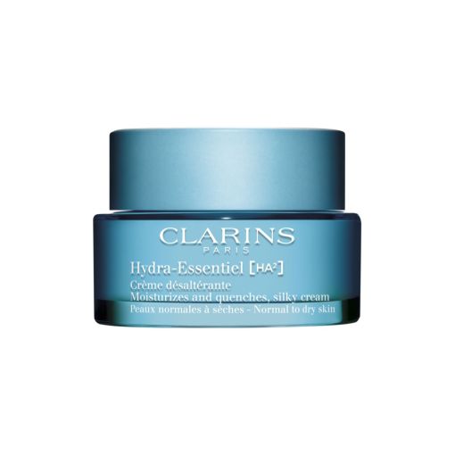 Clarins Hydra-Essentiel Crème Désaltérante Crema de día hidratante ofrece textura fresca y acabado sedoso para piel rellena flexible y mate 50 ml