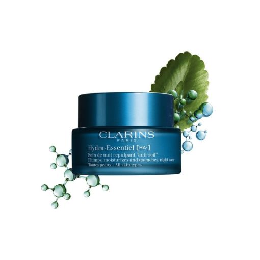 Clarins Hydra Essentiel Soin De Nuit Repulpant "Anti-Soif" Crema de noche con textura ligera envolvente y reconfortante 50 ml