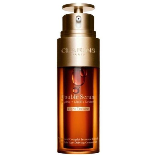 Clarins Double Serum Light Texture Sérum antiedad intensivo con 21 extractos de plantas piel lisa y luminosa 50 ml