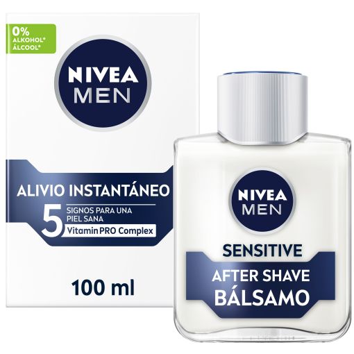 Nivea Men Sensitive After Shave Bálsamo After shave sin alcohol calma inmediatamente la irritación de la piel sensible 100 ml