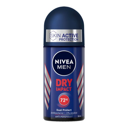 Nivea Men Dry Impact Desodorante Roll-On Desodorante antitranspirante contra el exceso de humedad y el olor 48 horas 200 ml