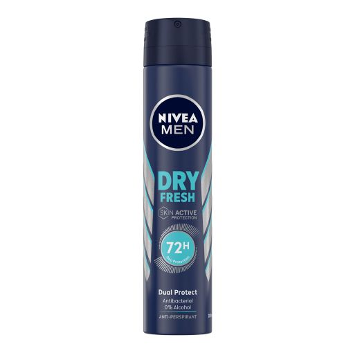 Nivea Men Dry Fresh Desodorante Spray Desodorante antitranspirable antibacterias 48 horas 200 ml