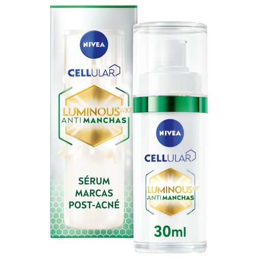 Nivea Cellular Luminous 630º Antimanchas Sérum Marcas Post-Acné Sérum reduce visiblemente marcas postacné suaviza y matifica con ácido hialurónico 30 ml