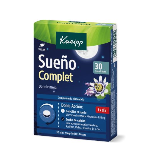 Kneipp Sueño Complet Complemento Alimenticio Complemento alimenticio ayuda a conciliar el sueño 30 uds