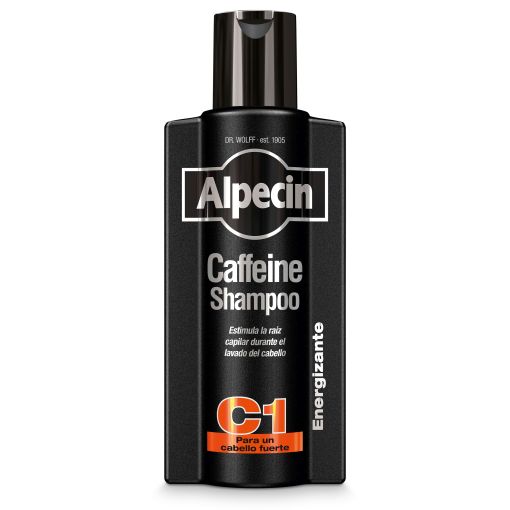 Alpecin Caffeine Shampoo C1 Cabello Fuerte Energizante Champú fortalecedor aumenta la dureza de las raíces cabello más fuerte 375 ml