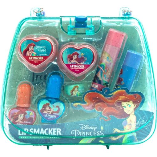 Disney Princesas Disney Ariel Mini Tote Bag Bolsito de maquillaje con divertidos brillos de labios esmaltes y accesorios