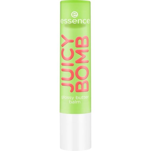 Essence Juicy Bomb Glossy Butter Balm Bálsamo labial fundente y suave ofrece acabado brillante y voluminoso con aroma afrutado