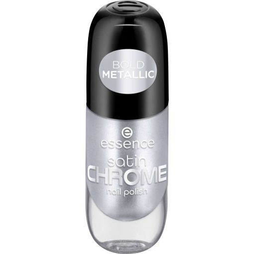 Essence Satin Chrome Nail Polish Esmalte de uñas ofrece gran pigmentación y acabado metálico atrevido de larga duración