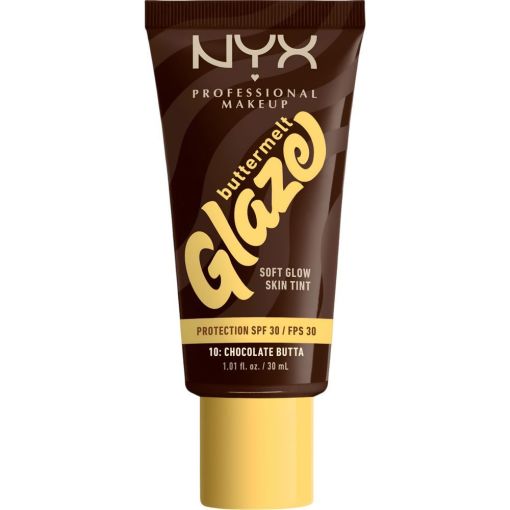 Nyx Professional Makeup Buttermelt Glaze Soft Glow Skin Tint Spf 30 Base de maquillaje de fórmula vegana resistente al agua ofrece brillo e hidratación para acabado glow 12 horas