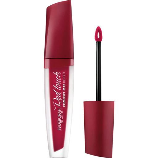 Deborah Milano Red Touch Comfort Mat Lipstick Barra de labios mate nutre para acabado aterciopelado y suave de larga duración