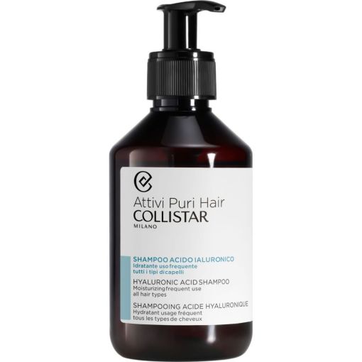 Collistar Acttivi Puri Hair Champú Con Ácido Hialurónico Champú de textura ligera ofrece hidratación intensa y efecto relleno para cabello revitalizado 250 ml