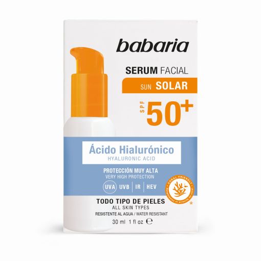 Babaria Sun Solar Sérum Facial Spf 50+ Sérum facial reductor de manchas con ácido hialurónico 30 ml