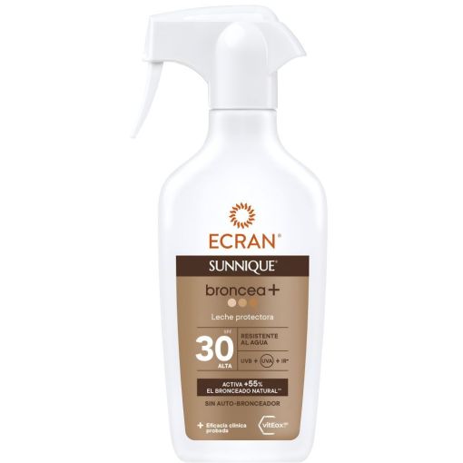 Ecran Sunnique Broncea+ Leche Protectora Spf 30 Protector solar protege y favorece el bronceado 270 ml