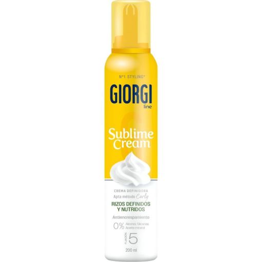 Giorgi Sublime Cream Rizos Definidos Y Nutridos Espuma En Crema Nº5 Espuma capilar en crema ofrece rizos perfectos y definidos 200 ml