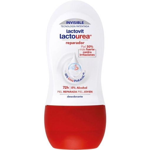 Lactovit Lactourea Reparador Desodorante Roll-On Desodorante 0% alcohol antiirritaciones hidratante y reparador protección 48 horas 50 ml